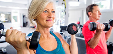 Silver And Fit: Woman Lifting Weights
